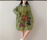 Oversized Knitted cowboy Hooded Sweatshirt Ladies Cute Plus Size Stripe Print jean Pullovers Baggy Bat Sleeve Denim Hoodies Tops