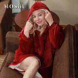 Women Winter Huge Warm Hooded Coat Pocket Solid Hoodies Outdoor Indoor Soft Comfy Sweatshirt Fleece Cotton Blanket for Men Women