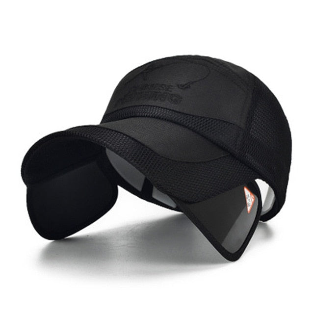Unisex Sun Hat 7 Colors Wide Brim Pro Sunshade Streetwear Cap Women Men Solid Running Outdoor Sports Hat Anti-UV Sweat Band