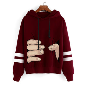 Women Sweatshirt And Hoody Ladies Hooded  Printed Casual Pullovers Girls Long Sleeve Spring Autumn Winter