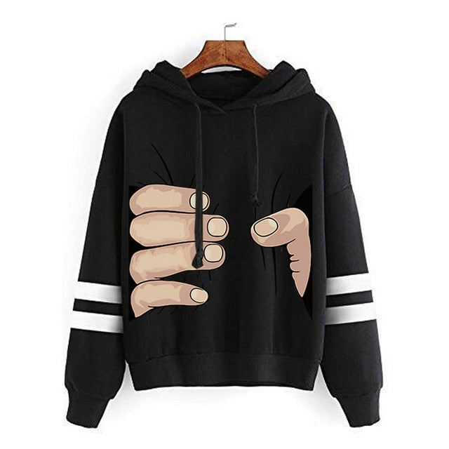 Women Sweatshirt And Hoody Ladies Hooded  Printed Casual Pullovers Girls Long Sleeve Spring Autumn Winter