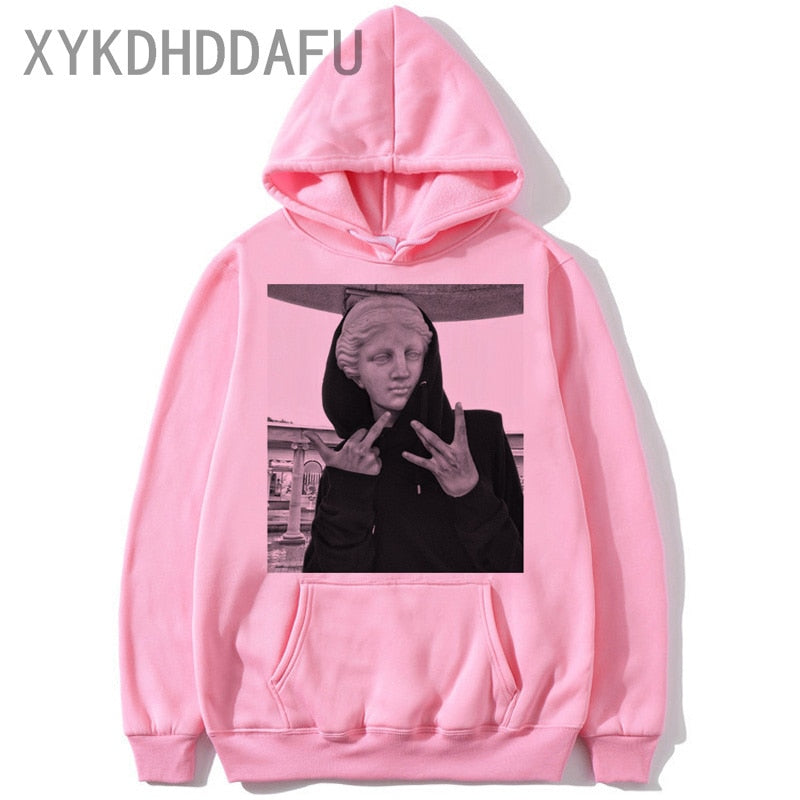 Michelangelo Hands Hoodie Harajuku Women/men Streetwear Hoodies david bowie Sweatshirt Cool Clothes female/Male hood 2020