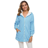 Jacket Women's Autumn And Winter Lambswool Coat Soft Color Big Size 5xl Coats Warm New Designer Casual Jackets With Hood Outwear