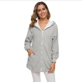 Jacket Women's Autumn And Winter Lambswool Coat Soft Color Big Size 5xl Coats Warm New Designer Casual Jackets With Hood Outwear