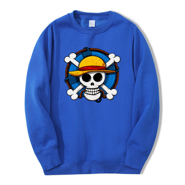 Japan Anime Skull One Piece Sweatshirts Pirate Flag 2019 Arrival Harajuku Mens Hoodies Fashion High Quality fitness Tracksuit