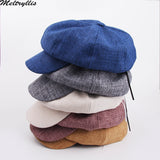 [Meltryllis]Spring Autumn Octagonal Cap For Men Women Solid Hats Stylish Artist Painter Newsboy Hat Women's Casual Berets Caps