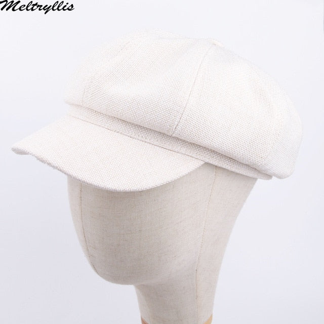 [Meltryllis]Spring Autumn Octagonal Cap For Men Women Solid Hats Stylish Artist Painter Newsboy Hat Women's Casual Berets Caps