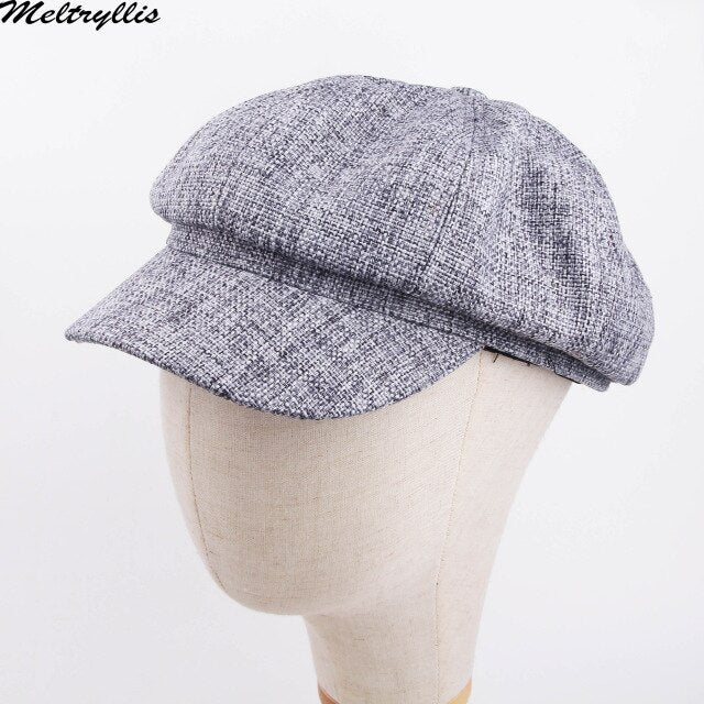 [Meltryllis]Spring Autumn Octagonal Cap For Men Women Solid Hats Stylish Artist Painter Newsboy Hat Women's Casual Berets Caps