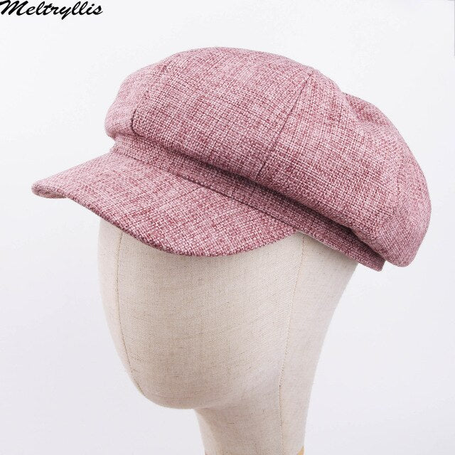 [Meltryllis]Spring Autumn Octagonal Cap For Men Women Solid Hats Stylish Artist Painter Newsboy Hat Women's Casual Berets Caps