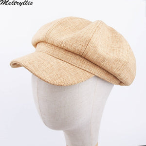 [Meltryllis]Spring Autumn Octagonal Cap For Men Women Solid Hats Stylish Artist Painter Newsboy Hat Women's Casual Berets Caps
