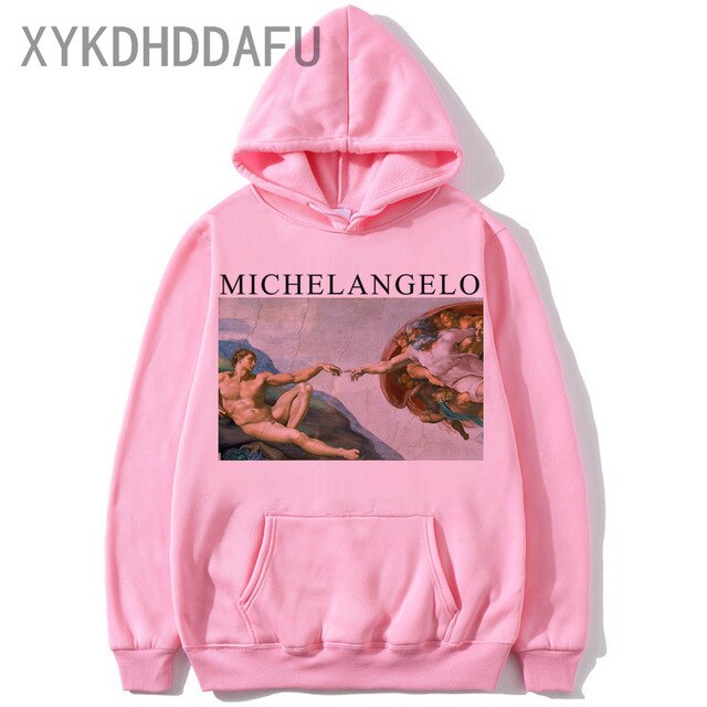 Michelangelo Hands Hoodie Harajuku Women/men Streetwear Hoodies david bowie Sweatshirt Cool Clothes female/Male hood 2020