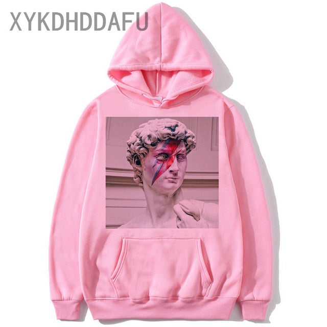 Michelangelo Hands Hoodie Harajuku Women/men Streetwear Hoodies david bowie Sweatshirt Cool Clothes female/Male hood 2020