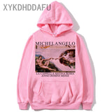 Michelangelo Hands Hoodie Harajuku Women/men Streetwear Hoodies david bowie Sweatshirt Cool Clothes female/Male hood 2020