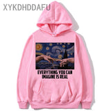 Michelangelo Hands Hoodie Harajuku Women/men Streetwear Hoodies david bowie Sweatshirt Cool Clothes female/Male hood 2020