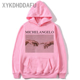 Michelangelo Hands Hoodie Harajuku Women/men Streetwear Hoodies david bowie Sweatshirt Cool Clothes female/Male hood 2020