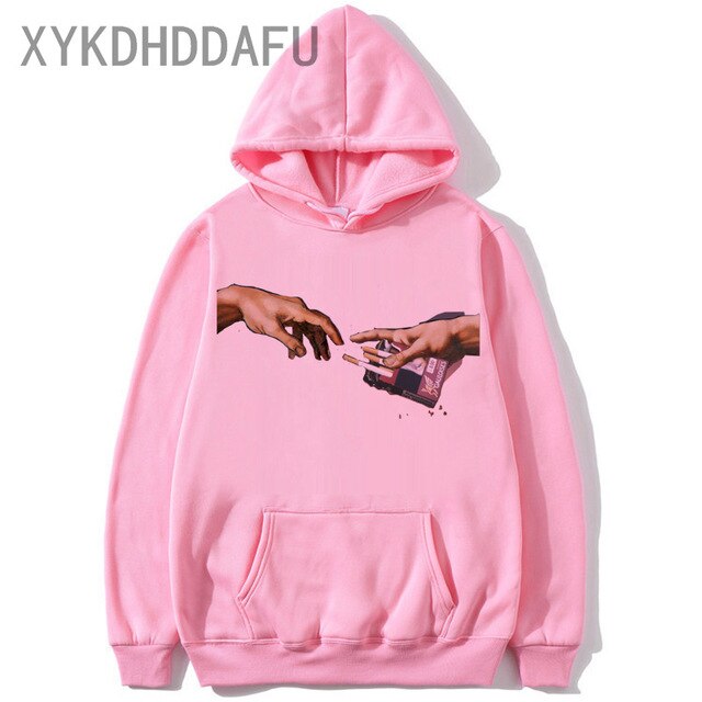 Michelangelo Hands Hoodie Harajuku Women/men Streetwear Hoodies david bowie Sweatshirt Cool Clothes female/Male hood 2020