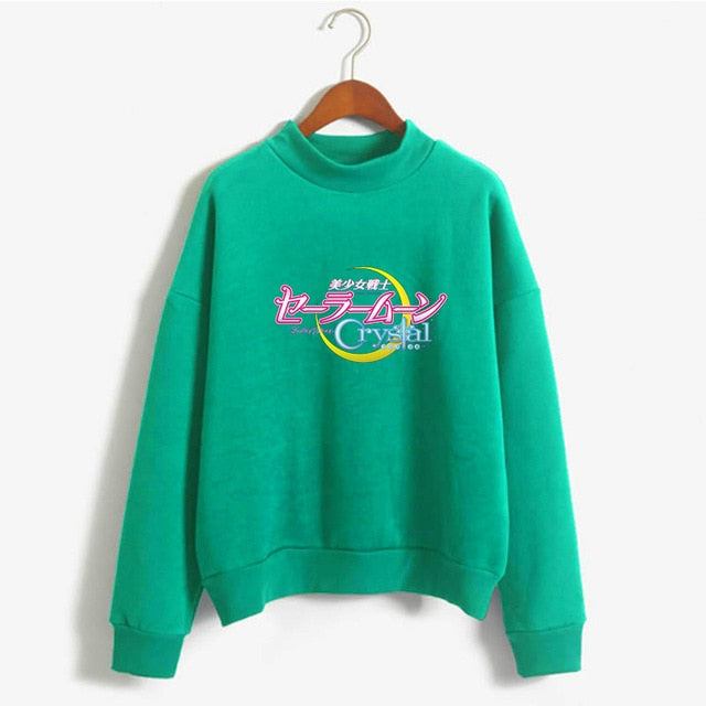 Kawaii Pretty Guardian Sailor Moon Crystal  Fashion Women's Clothing Sweatshirt Cartoon print hoody girls autumn fashion top