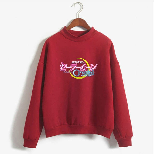 Kawaii Pretty Guardian Sailor Moon Crystal  Fashion Women's Clothing Sweatshirt Cartoon print hoody girls autumn fashion top