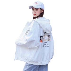 Spring Jacket Women Oversized Cartoon Lovers Loose Coat Harajuku Plus Size Basic Baseball Jackets Female Windbreaker Autumn New