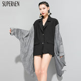 SuperAen Europe Fashion Suit Jackets Women 2020 Spring New Wild Pluz Size Jackets Female Bat Sleeve Casual Women Clothing