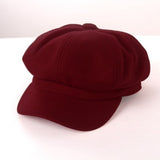 Winter Hats for Women Solid Plain Octagonal Newsboy Cap Men Ladies Casual Wool Hat Winter Beret Women Painter Cap