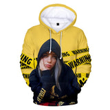 Print American singer Billie Eilish 3D Hoodies Sweatshirts Women Men Fashion Hip Hop Hoodies Billie Eilish Sweatshirts 3D Hoodie