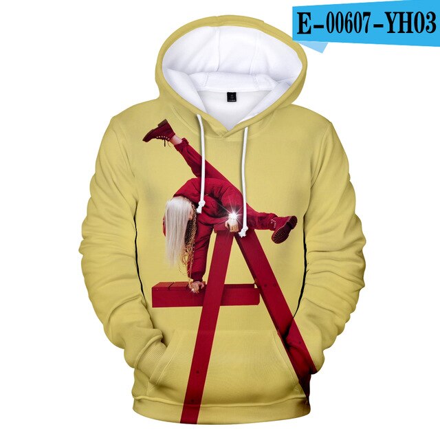 Print American singer Billie Eilish 3D Hoodies Sweatshirts Women Men Fashion Hip Hop Hoodies Billie Eilish Sweatshirts 3D Hoodie