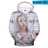 Print American singer Billie Eilish 3D Hoodies Sweatshirts Women Men Fashion Hip Hop Hoodies Billie Eilish Sweatshirts 3D Hoodie