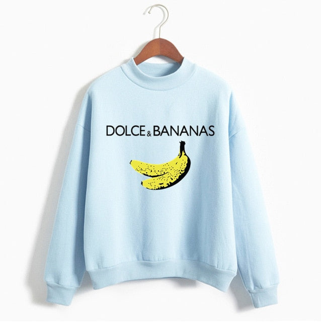 Women Funny Bananas Luxury Brand Hoodies Female Social Kpop Hoodies & Sweatshirts 90s Lady Yong Girl Drop Ship