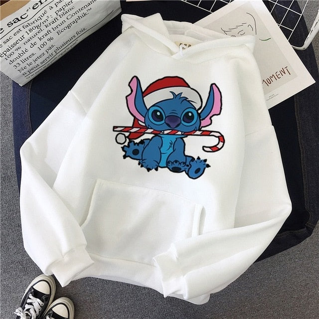Lilo Stitch Hoodies Aesthetic Vintage Hot Cartoon Kawaii Women Swearshirt Christmas Casual Autumn Clothes Harajuku Tees
