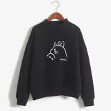 Women Hoodies Cartoon Printed Autumn Girls Harajuku Totoro Sweatshirt Winter Fleece Casual Hoodies Fleece Tracksuit Dropship