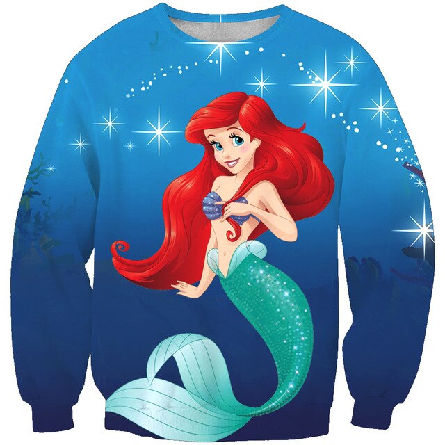Newest Princess Cartoon 3D sweatshirt Anime movie pattern Printed Sweatshirt hoodie Unisex good quality streetwear style-001