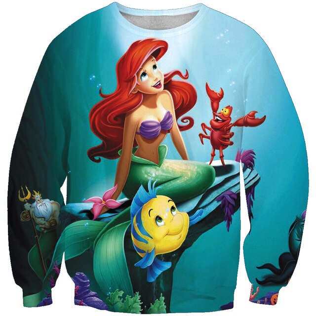 Newest Princess Cartoon 3D sweatshirt Anime movie pattern Printed Sweatshirt hoodie Unisex good quality streetwear style-001
