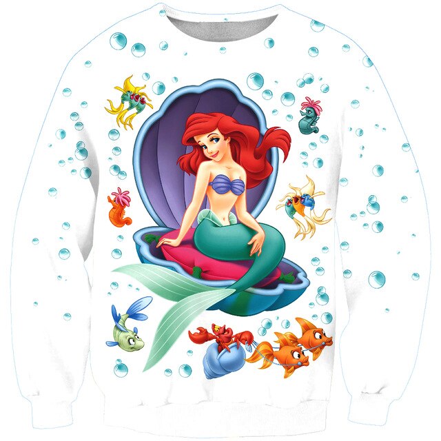 Newest Princess Cartoon 3D sweatshirt Anime movie pattern Printed Sweatshirt hoodie Unisex good quality streetwear style-001