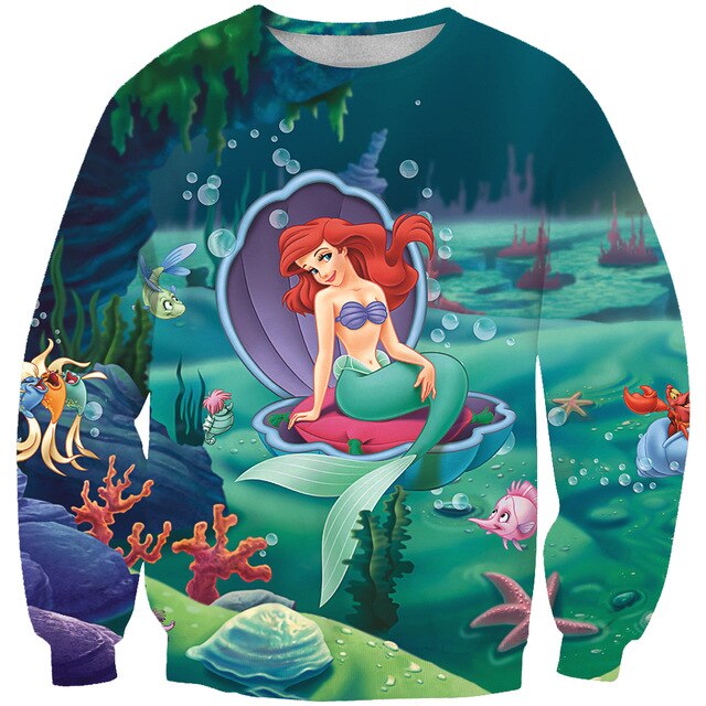Newest Princess Cartoon 3D sweatshirt Anime movie pattern Printed Sweatshirt hoodie Unisex good quality streetwear style-001
