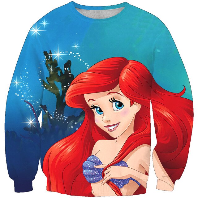 Newest Princess Cartoon 3D sweatshirt Anime movie pattern Printed Sweatshirt hoodie Unisex good quality streetwear style-001