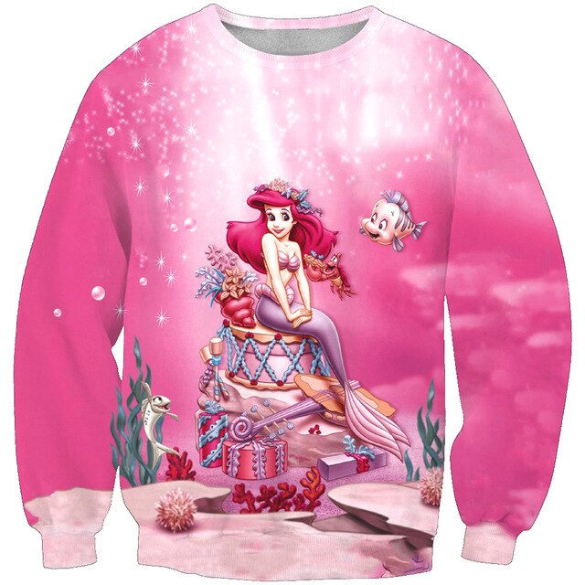 Newest Princess Cartoon 3D sweatshirt Anime movie pattern Printed Sweatshirt hoodie Unisex good quality streetwear style-001