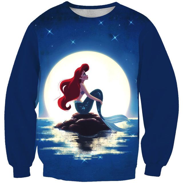 Newest Princess Cartoon 3D sweatshirt Anime movie pattern Printed Sweatshirt hoodie Unisex good quality streetwear style-001