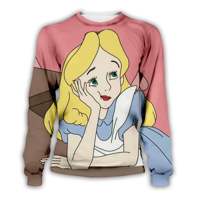 Newest Princess Cartoon 3D sweatshirt Anime movie pattern Printed Sweatshirt hoodie Unisex good quality streetwear style-001