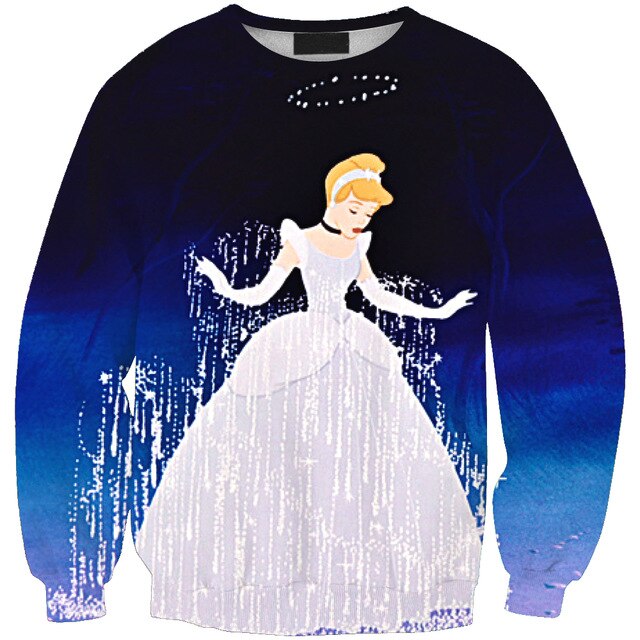 Newest Princess Cartoon 3D sweatshirt Anime movie pattern Printed Sweatshirt hoodie Unisex good quality streetwear style-001