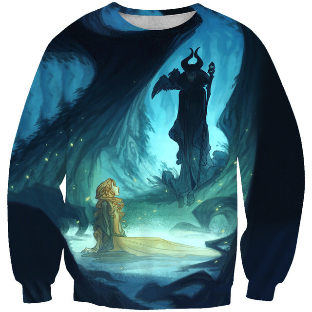 Newest Princess Cartoon 3D sweatshirt Anime movie pattern Printed Sweatshirt hoodie Unisex good quality streetwear style-001