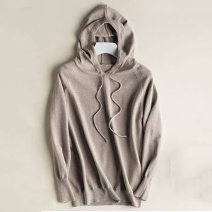 woman knitted hoody clothings casual full sleeve solid pullovers for women  Hodded women top Knitted women clothings
