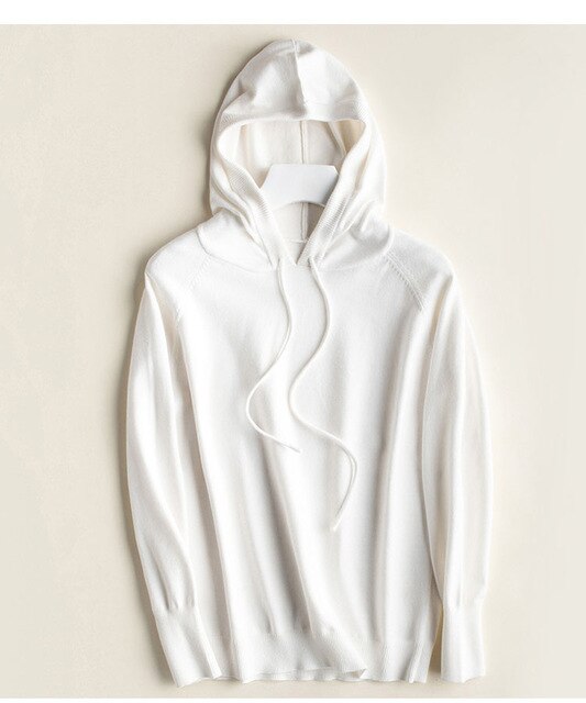 woman knitted hoody clothings casual full sleeve solid pullovers for women  Hodded women top Knitted women clothings