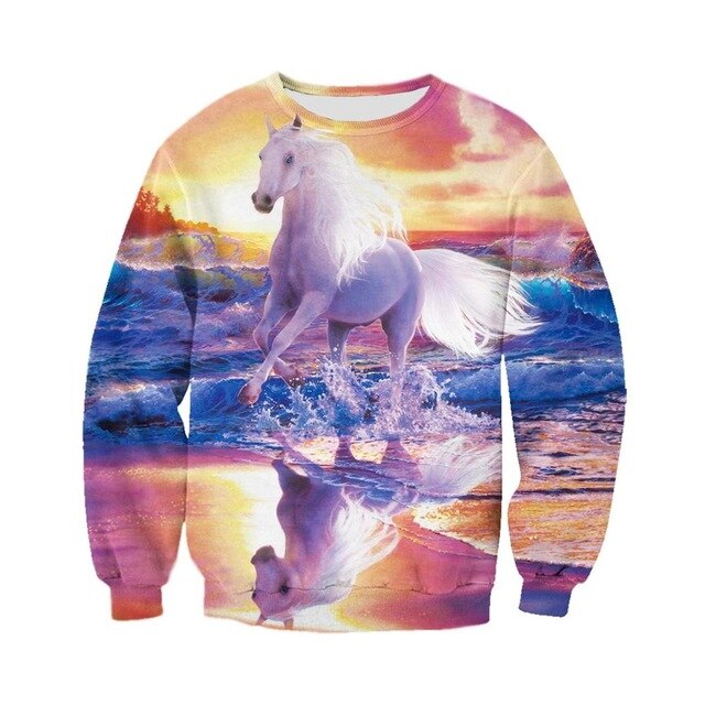 PLstar Cosmos animal Champion medal horse racing 3d hoodies/Sweatshirt Winter autumn long selvee Harajuku streetwear-5