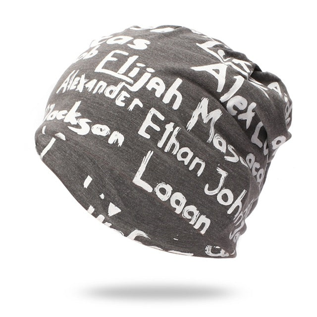 Sports Running Caps Beanie Cap Letter  Cotton Knit Hat Headwear Women Men Outdoor Autumn Winter Hiking Warm Hats