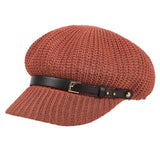 USPOP Summer caps women octagonal hats breathable leather belt octagonal cap newsboy caps British vintage knitted berets