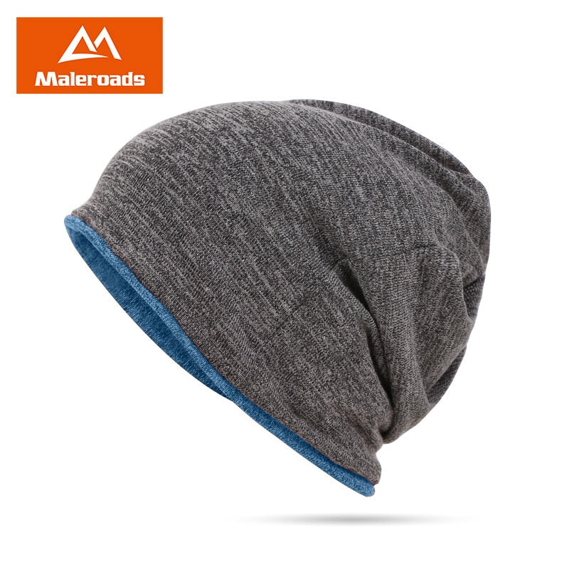 Maleroads Winter Windproof Running Caps Warm Scarf Beanie Skull Hat Outdoor Sport Cycling Skiing Jogging Cap For Men Women 2019