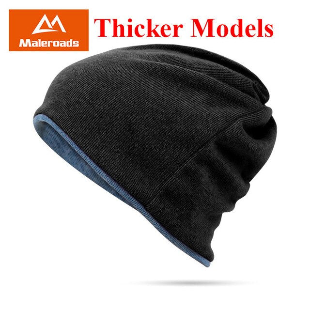 Maleroads Winter Windproof Running Caps Warm Scarf Beanie Skull Hat Outdoor Sport Cycling Skiing Jogging Cap For Men Women 2019