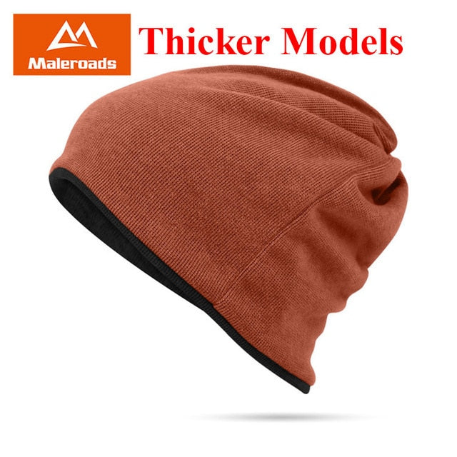 Maleroads Winter Windproof Running Caps Warm Scarf Beanie Skull Hat Outdoor Sport Cycling Skiing Jogging Cap For Men Women 2019