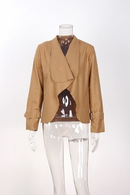 Spring 2019 Long Sleeve Fashion Women Jacket Casual Camel Open Stitch Coat Casaco Feminino Solid Clothes Slim Jackets Women Tops
